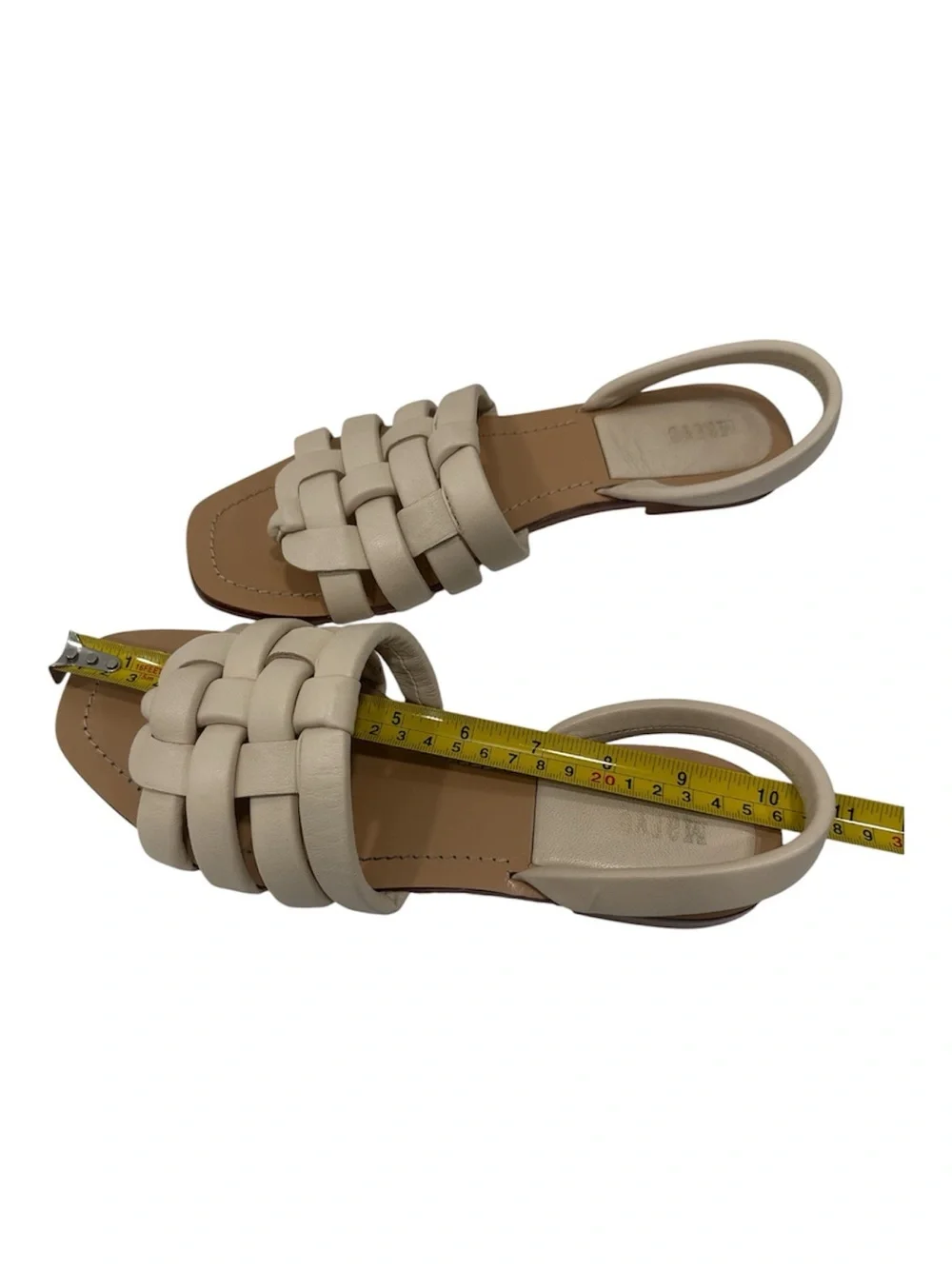 MAEVE Woven Strap Women's Sandals in Cream size 9 M